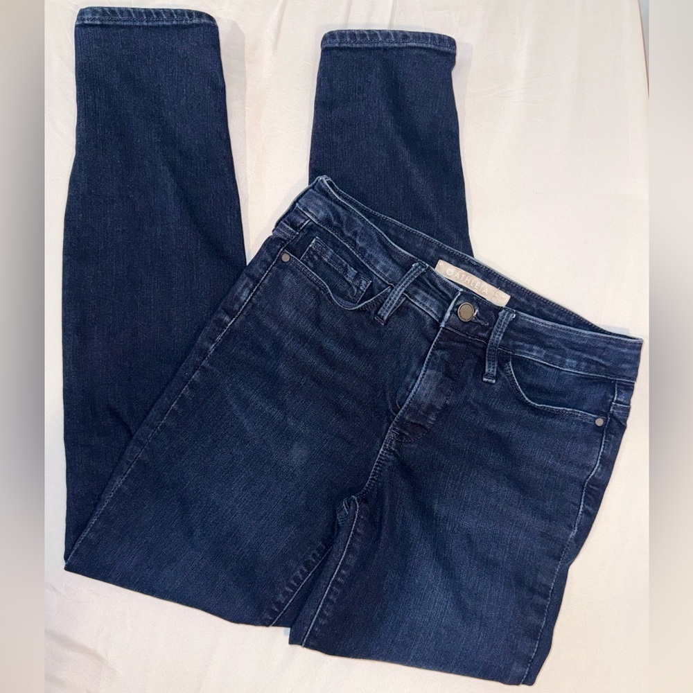 Athleta Women’s SculpTek Dark Blue Denim Stretch Skinny Jeans Size 4